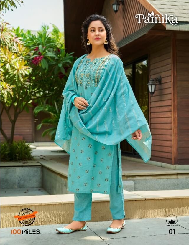 100Miles Parnika Top Bottom Dupatta Wholesale Catalog, Buy 100Miles Parnika Fully Stitched Top Bottom Dupatta Full Catalog in Wholesale Price Online