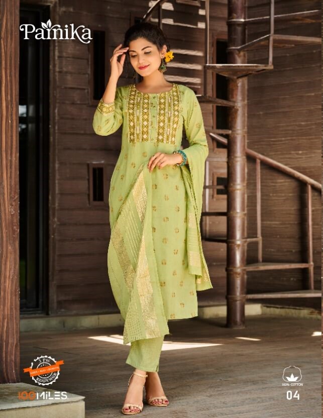 100Miles Parnika Top Bottom Dupatta Wholesale Catalog, Buy 100Miles Parnika Fully Stitched Top Bottom Dupatta Full Catalog in Wholesale Price Online