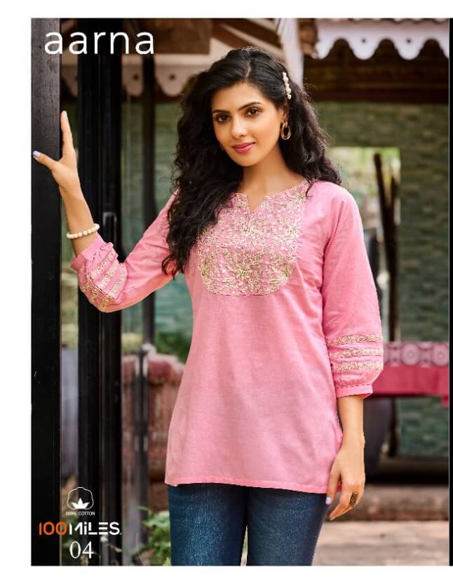 100Miles Aarna Cotton Western Top Catalog In Wholesale Price