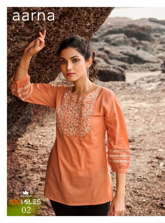 100Miles Aarna Cotton Western Top Catalog In Wholesale Price. Purchase Full Catalog of 100Miles Aarna In Wholesale Price