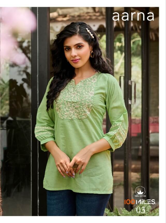 100Miles Aarna Cotton Western Top Catalog In Wholesale Price. Purchase Full Catalog of 100Miles Aarna In Wholesale Price