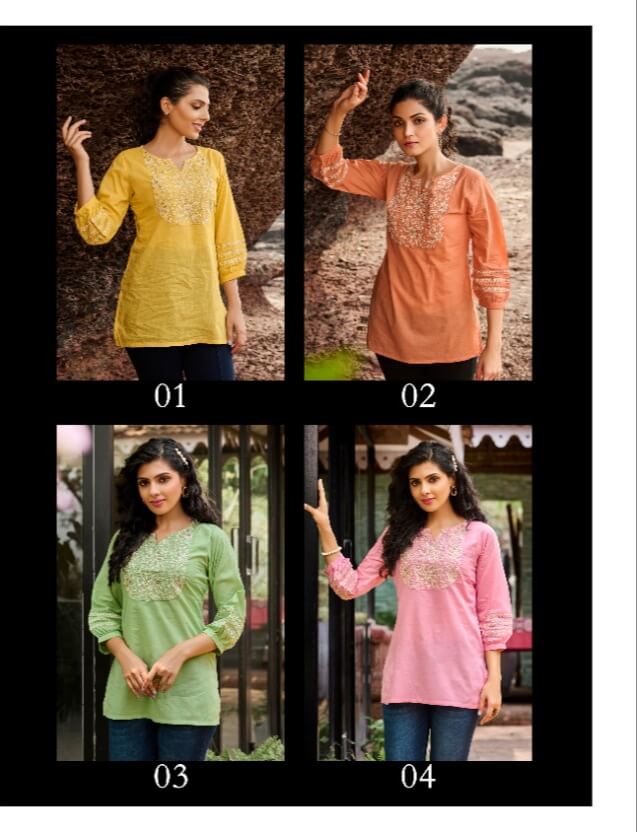 100Miles Aarna Cotton Western Top Catalog In Wholesale Price. Purchase Full Catalog of 100Miles Aarna In Wholesale Price