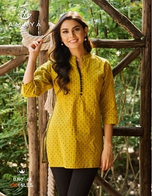 100Miles Amaya Short Cotton Kurtis wholesale catalog, Buy Full catalog of 100Miles Amaya Short Cotton Kurtis At wholesale Price