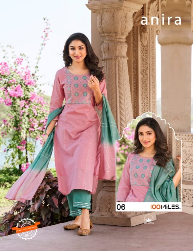 100Miles Anira Kurti Pant Dupatta Set Wholesale Catalog, Buy Full Catalog of 100Miles Anira Kurti Pant Dupatta Set At Wholesale Price