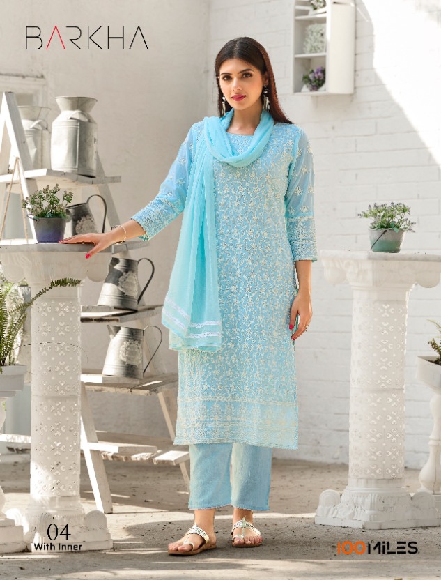 100Miles Barkha Readymade Dress Wholesale Catalog. Purchase Full Catalog Of Readymade Dress in Whoelsale Price Online