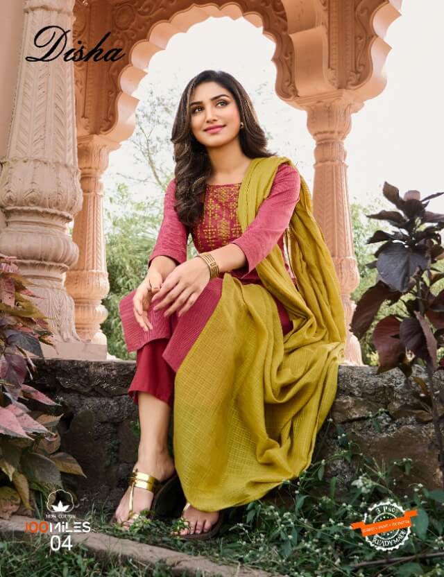 100Miles Disha Kurti Pant Dupatta Set Catalog In Wholesale Price. Purchase Full Catalog of 100miles Disha In Wholesale Price Online