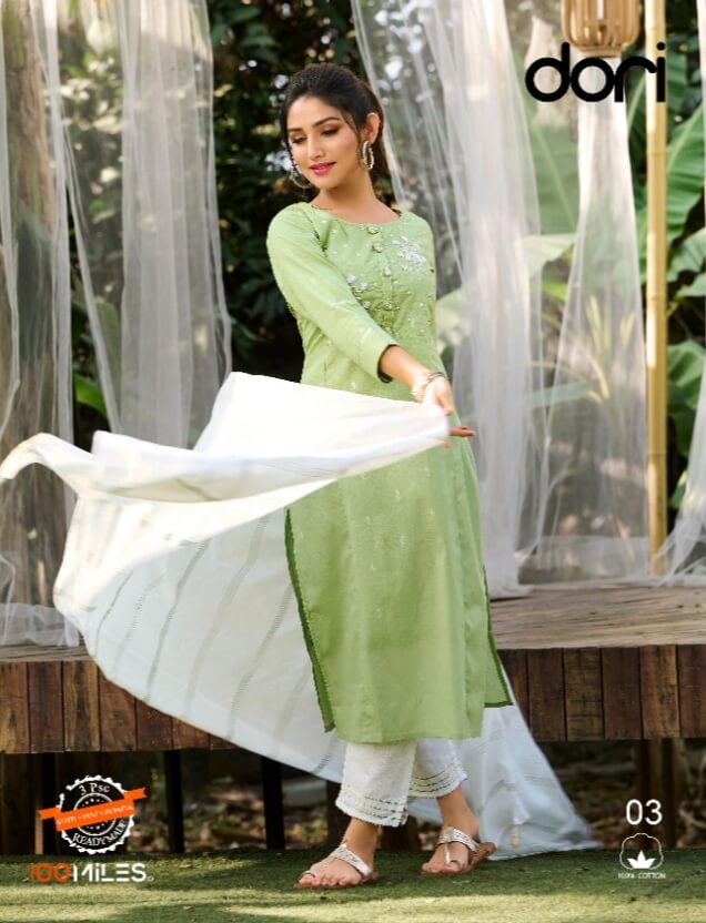 100Miles Dori Kurti Pant Dupatta Set Catalog In Wholesale Price, Purchase Full Catalog of 100Miles Dori in Wholesale Price Online