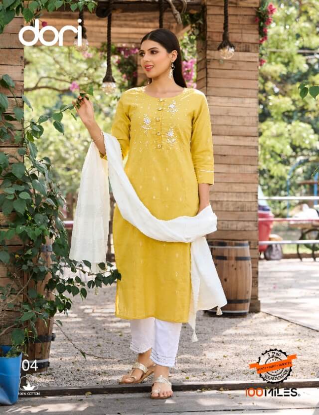 100Miles Dori Kurti Pant Dupatta Set Catalog In Wholesale Price, Purchase Full Catalog of 100Miles Dori in Wholesale Price Online