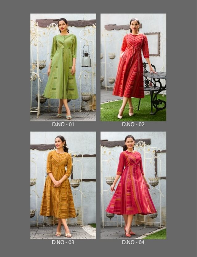 100Miles Elina Casual wear A Line Kurtis Wholesale Catalog, Buy Full Catalog of 100Miles Elina Cotton Partywear Gown 
At Wholesale Price