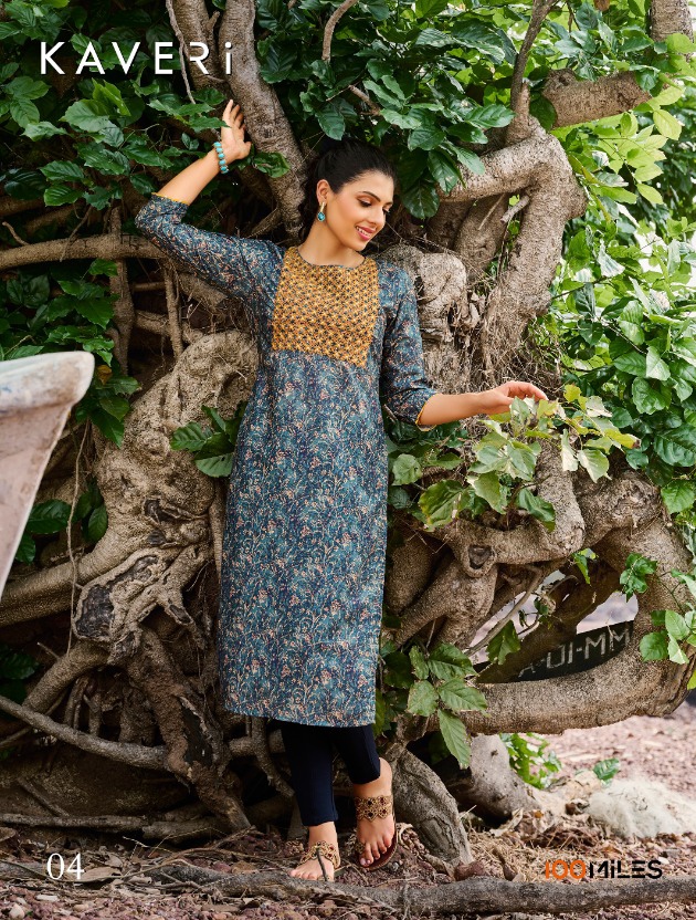 100Miles Kaveri Kurtis Wholesale Catalog. Purchase Full Catalog of Kurtis In Wholesale Price Online