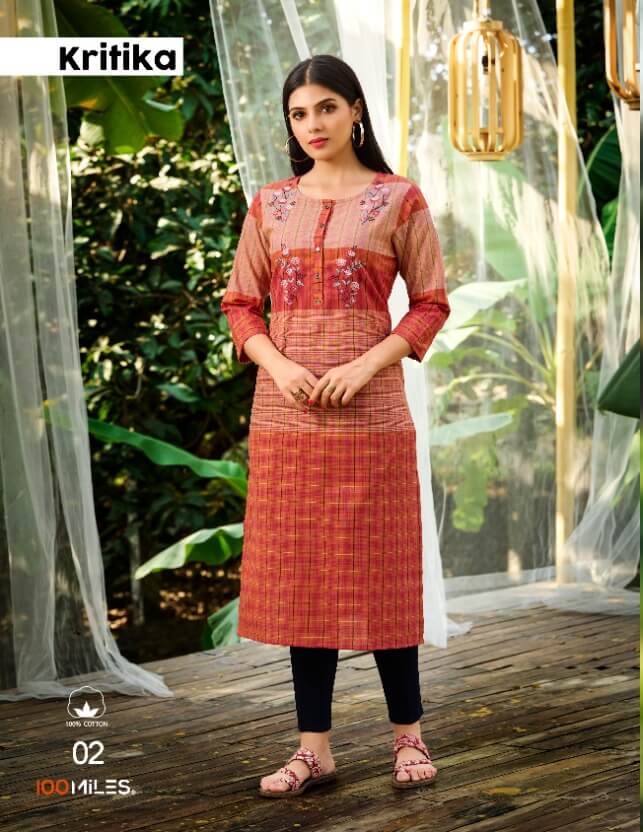 100Miles Kritika Kurtis Catalog In Wholesale Price, Purchase Full Catalog of 100Miles Kritika In Wholesale Price Online