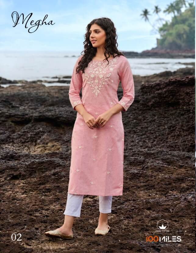 100Miles Megha Linen Cotton Kurti In Wholesale Price. Purchase Full Catalog of 100Miles Megha In Wholesale Price Online