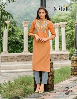 100Miles Mihika Kurtis wholesale catalog, Buy Full catalog Of 100Miles Mihika Kurtis At wholesale Price