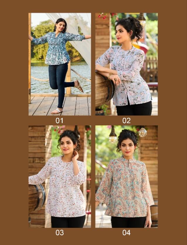 100Miles Muskan Georgette Western Top Wholesale Catalog, Buy Full Catalog of 100Miles Muskan Georgette Western Top At Wholesale Price