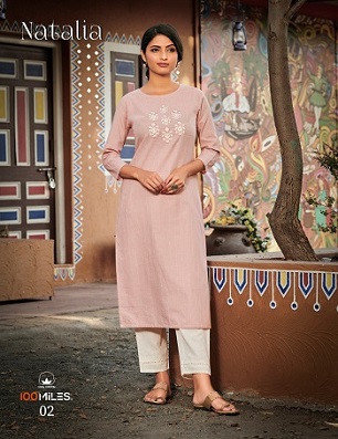 100Miles Natalia Cotton Kurtis Wholesale Catalog, Buy Full Catalog of 100Miles Natalia Cotton Kurtis At Wholesale Price