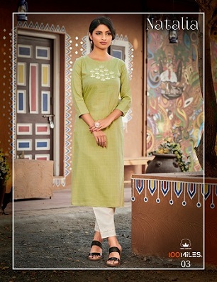 100Miles Natalia Cotton Kurtis Wholesale Catalog, Buy Full Catalog of 100Miles Natalia Cotton Kurtis At Wholesale Price