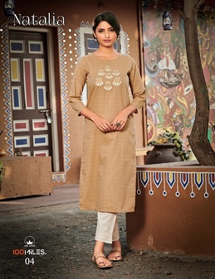 100Miles Natalia Cotton Kurtis Wholesale Catalog, Buy Full Catalog of 100Miles Natalia Cotton Kurtis At Wholesale Price