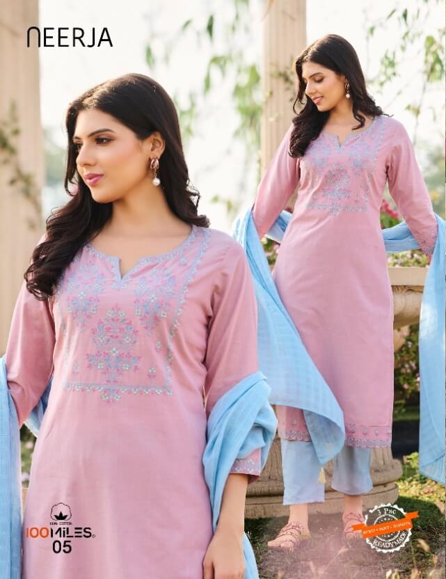 100Miles Neerja Cotton Embroidered Readymade Dress Wholesale Catalog, Buy Full Catalog of 100Miles Neerja Cotton Embroidered Readymade Dress At Wholesale Price