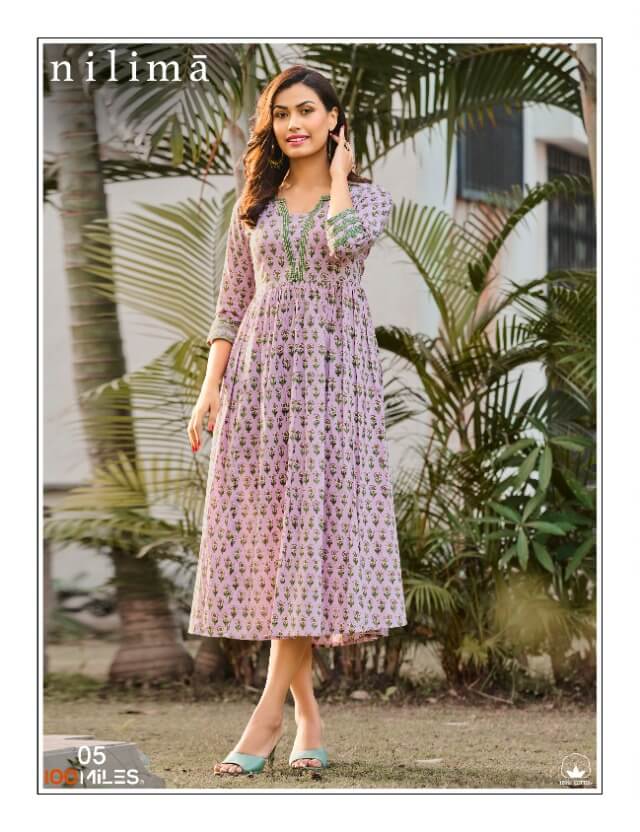 100Miles Nilima Cotton Print Kurtis Catalog In Wholeale Price. Purchase Full Catalog of 100Miles Nilima In Wholesale Price Online