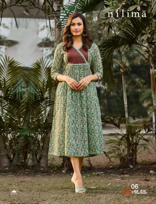 100Miles Nilima Cotton Print Kurtis Catalog In Wholeale Price. Purchase Full Catalog of 100Miles Nilima In Wholesale Price Online