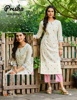 100Miles Prisha Kurtis Wholesale Catalog