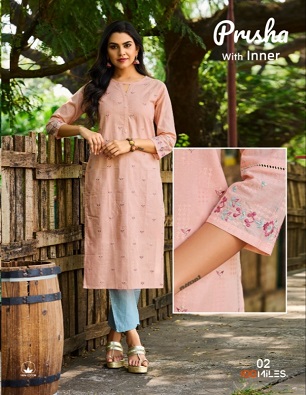 100Miles Prisha Kurtis Wholesale Catalog, Buy Full Catalog of 100Miles Prisha Kurtis At Wholesale Price