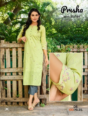 100Miles Prisha Kurtis Wholesale Catalog, Buy Full Catalog of 100Miles Prisha Kurtis At Wholesale Price