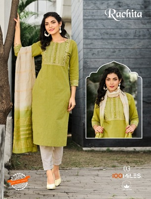 100Miles Rachita Kurta Pant Dupatta Wholesale Catalog, Buy Full Catalog Of 100Miles Rachita Kurta Pant Dupatta At Wholesale Price