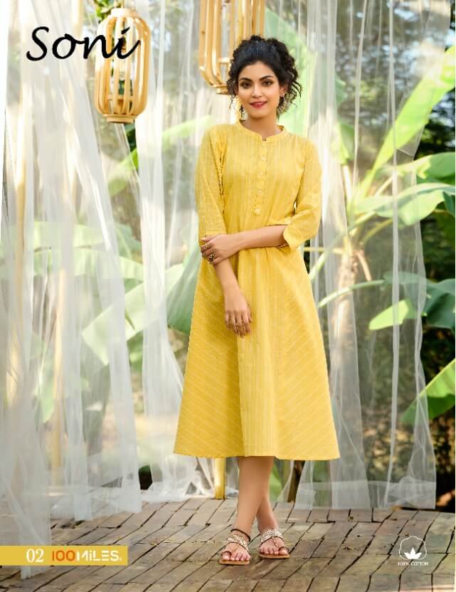 100Miles Soni Cotton Kurtis Wholesale Catalog, Buy Full Catalog of 100Miles Soni Cotton Kurtis At Wholesale Price