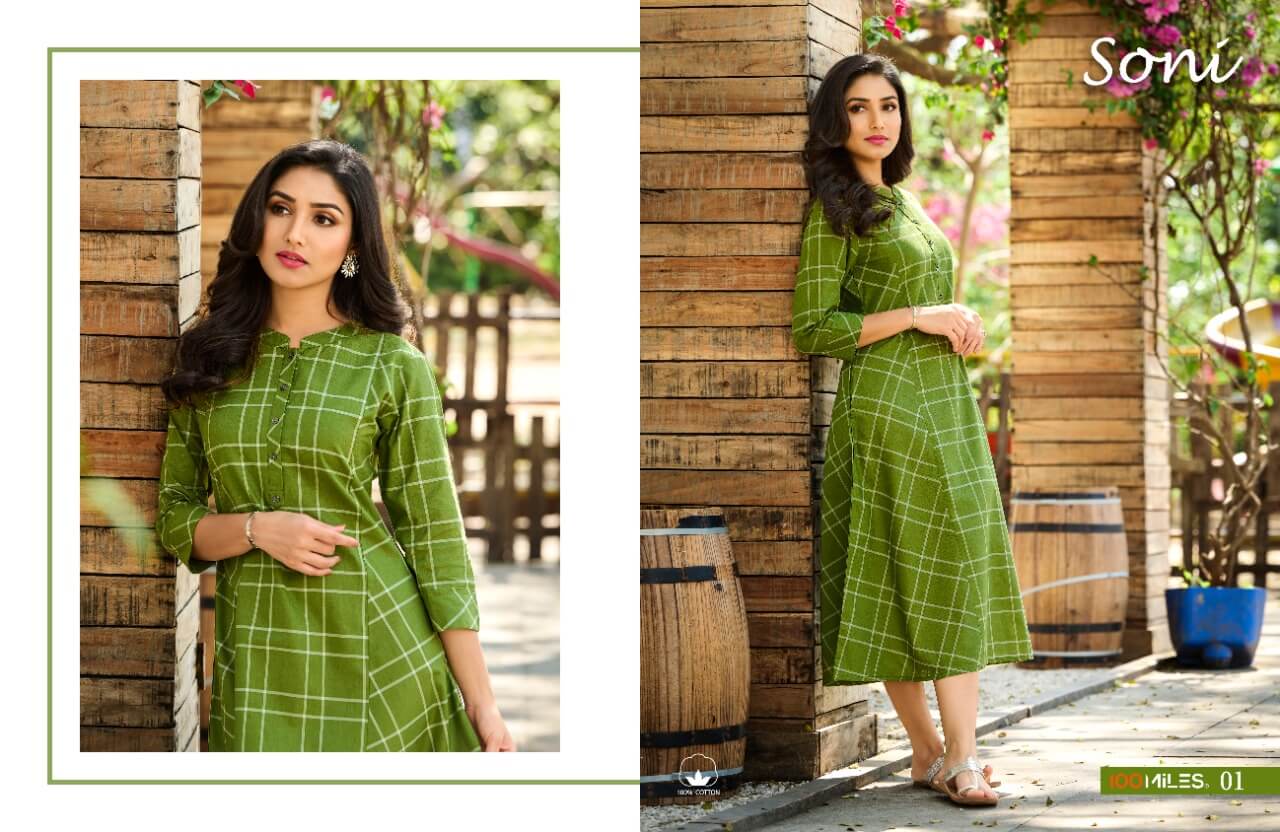 100Miles Soni Cotton Kurtis Wholesale Catalog, Buy Full Catalog of 100Miles Soni Cotton Kurtis At Wholesale Price