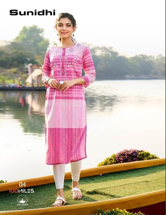 100Miles Sunidhi Kurti Catalog In Wholesale Price, Purchase Full Catalog of 100Miles Sunidhi In Wholesale Price Online