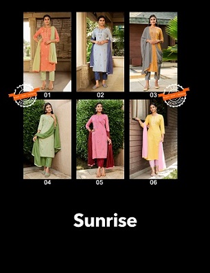 100Miles Sunrise Kurti with Pant And Dupatta wholesale catalog, Buy Full catalog of 100Miles Sunrise Kurti with Pant And Dupatta At wholesal Price