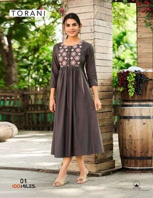 100Miles Torani Long Dress wholesale catalog, Buy Full catalog of 100Miles Torani Long Dress At wholesale Price