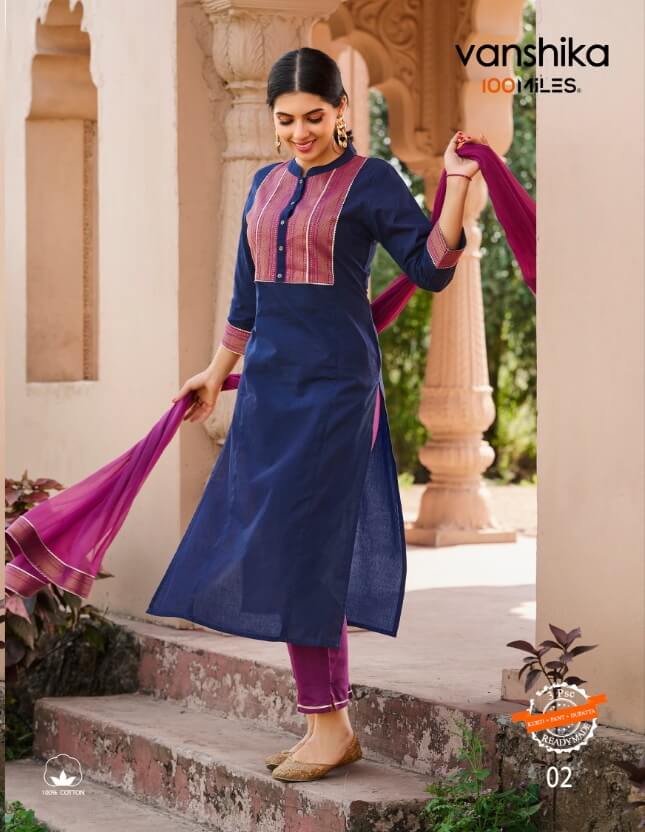 100Miles Vanshika Kurti Pant Dupatta Set Catalog In Wholesale Price, Purchase Full Catalog of 100Miles Vanshika In Wholesale Price Online