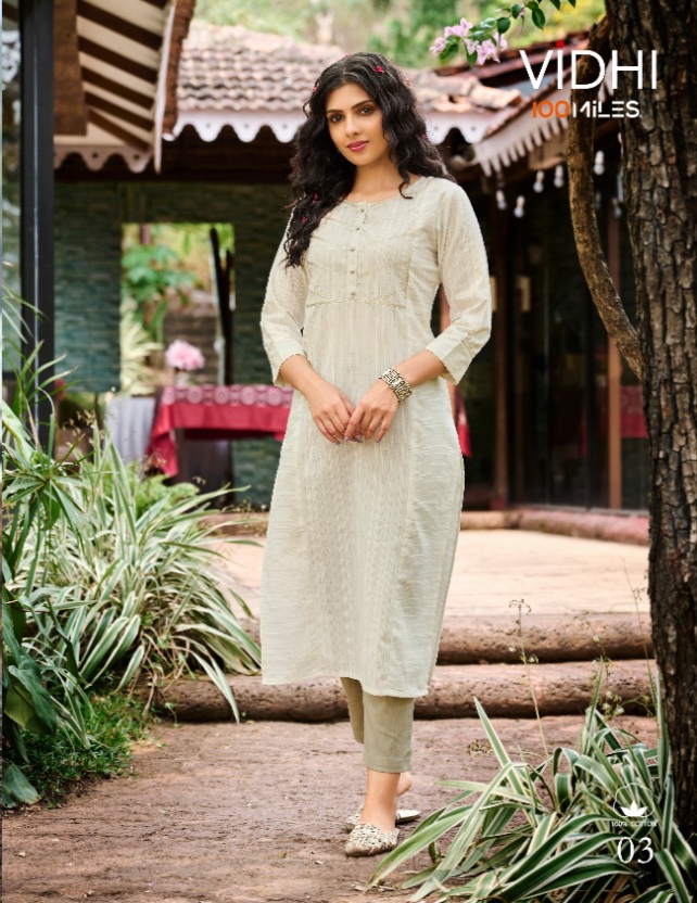 100Miles Vidhi Cotton Kurtis Wholesale Catalog. Purchase Full Catalog of Kurtis In Wholesale Price Online