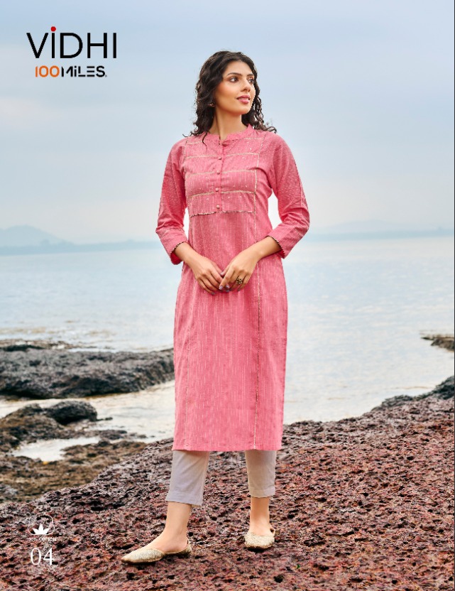 100Miles Vidhi Cotton Kurtis Wholesale Catalog. Purchase Full Catalog of Kurtis In Wholesale Price Online