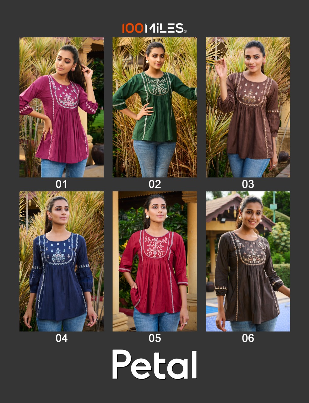 100Miles Petal Western Tops Collection, Buy Full Catalog of Western tops Petal at Wholesale Rate