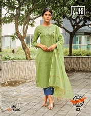 Zuri Readymade Kurti Pant Dupatta Wholesale Catalogue by 100Miles, Readymade Ladies Dress Wholesale Catalog Zuri By 100Miles Brand at Lowest Rate Online