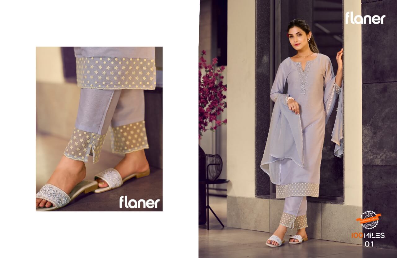 100Miles Flaner Kurti Pant Dupatta Set Catalog, Buy 100Miles Flaner Kurti Pant Dupatta Set Full Catalog at Wholesale Rate