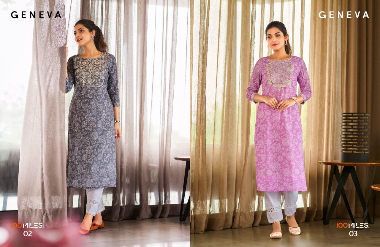 100Miles Geneva Georgette Kurtis Wholesale Catalog, Buy 100Miles Geneva Georgette with Inner Kurtis Full Catalog in Wholesale Price Online