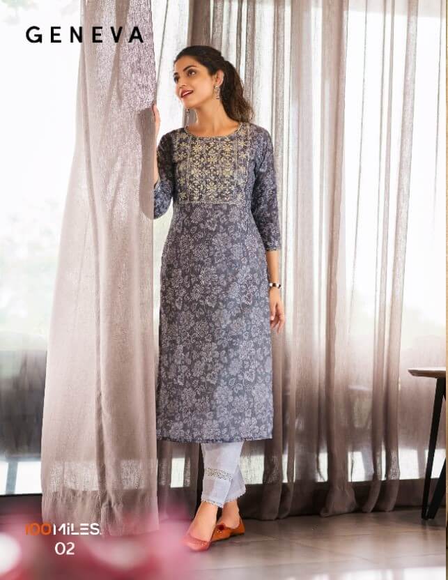 100Miles Geneva Georgette Kurtis Wholesale Catalog, Buy 100Miles Geneva Georgette with Inner Kurtis Full Catalog in Wholesale Price Online