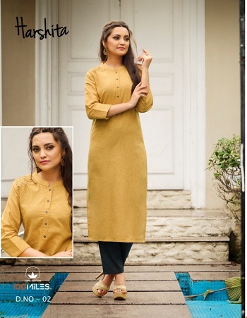 100Miles Harshita Cotton Kurtis Collection