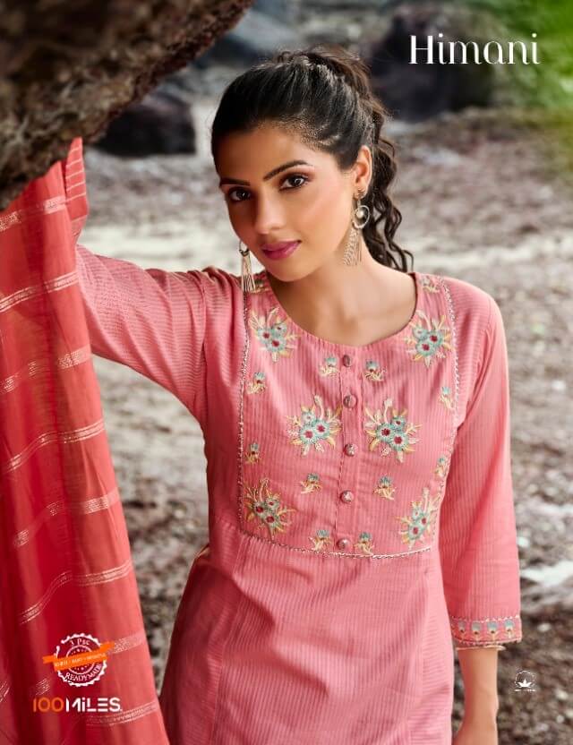 100Miles Himani Top Bottom Dupatta Wholesale Catalog, Buy Full Catalog of 100Miles Himani Top Bottom Dupatta at Wholesale Price 