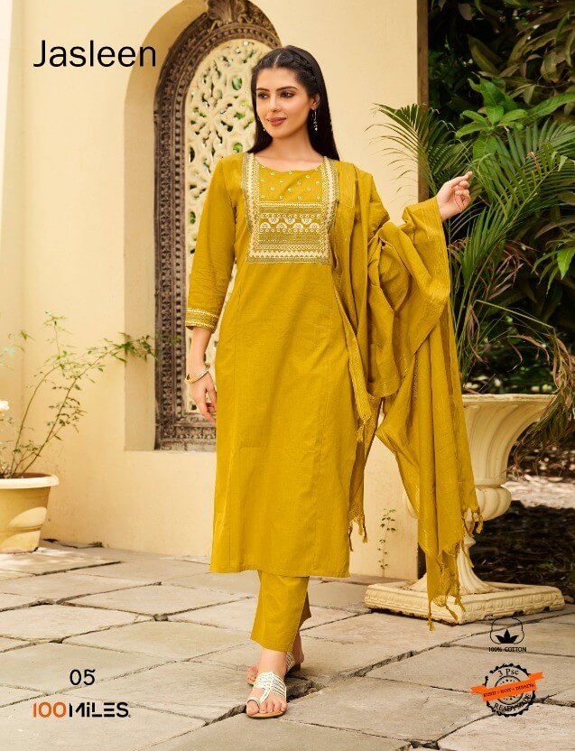 100Miles Jasleen Cotton Readymade Dress Catalog At Wholesale Price