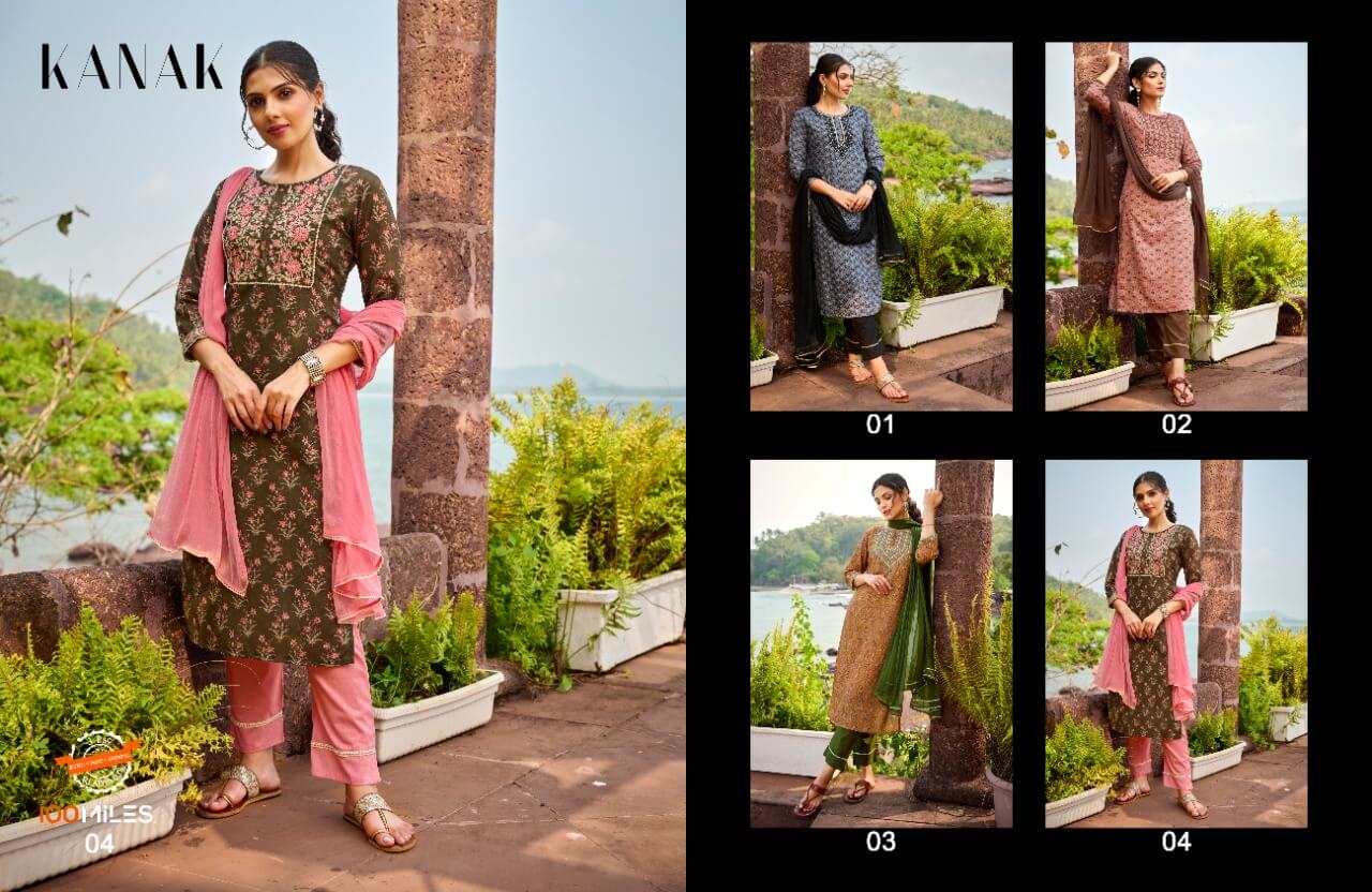 100Miles Kanak Kurti Pant Dupatta Set Catalog in Wholesale, Purchase 100Miles Branded Kurti Pant Dupatta Set Full Catalogs in Wholesale and Manufacturer Price Online From Vadodara