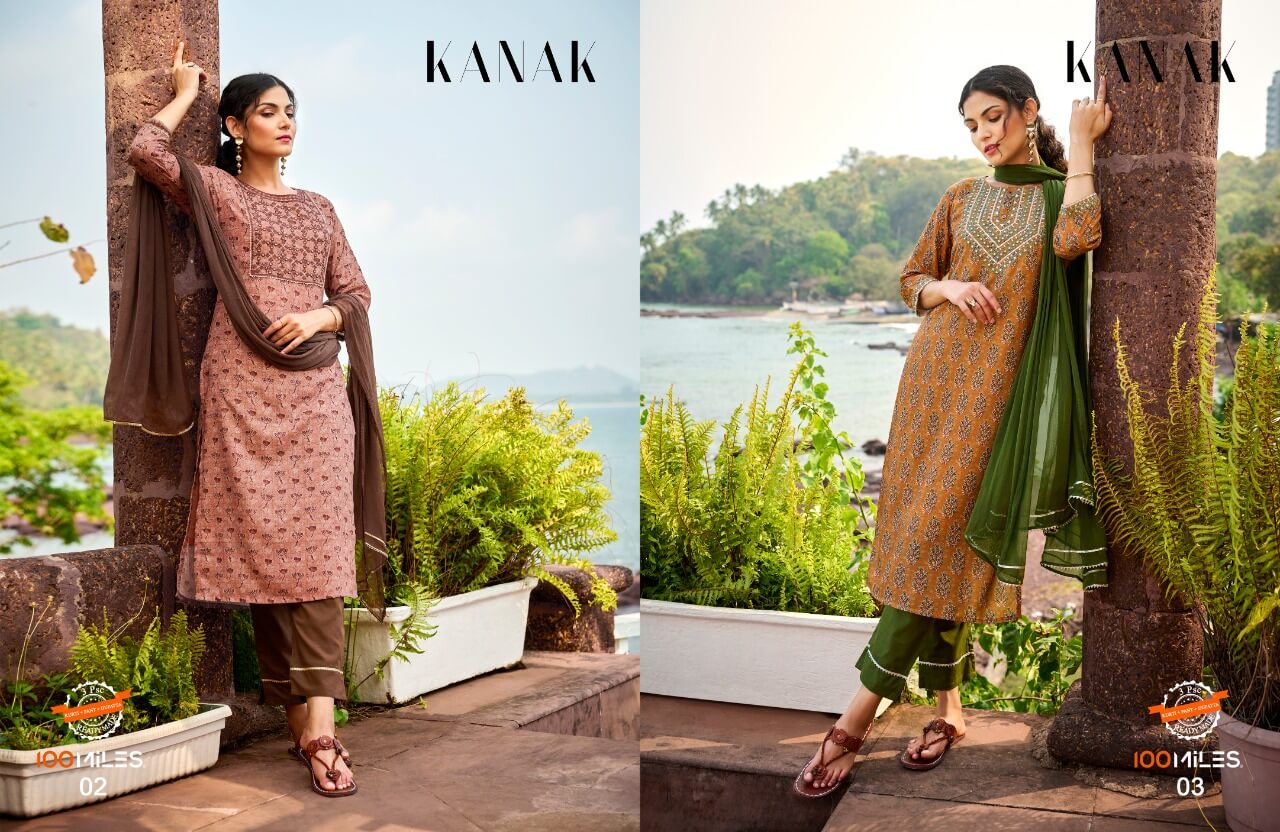 100Miles Kanak Kurti Pant Dupatta Set Catalog in Wholesale, Purchase 100Miles Branded Kurti Pant Dupatta Set Full Catalogs in Wholesale and Manufacturer Price Online From Vadodara