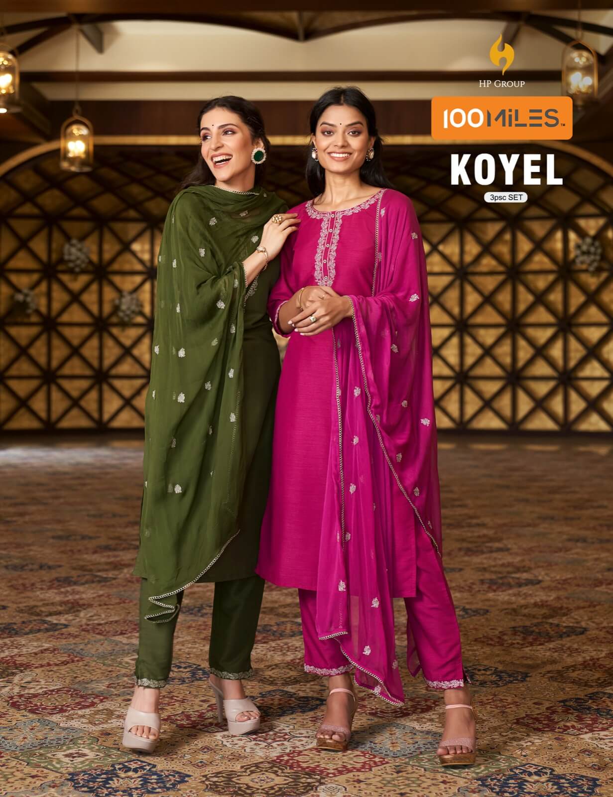 100Miles Koyel Kurti Pent Dupatta Set Catalog in Wholesale Price