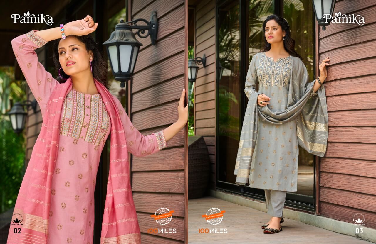 100Miles Parnika Top Bottom Dupatta Wholesale Catalog, Buy 100Miles Parnika Fully Stitched Top Bottom Dupatta Full Catalog in Wholesale Price Online