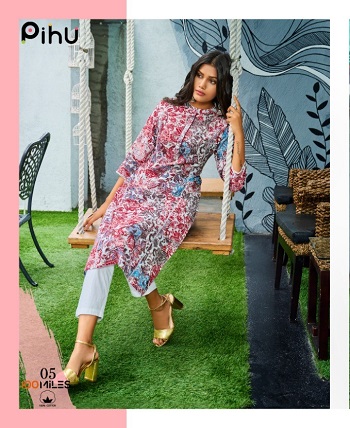 Pihu Cotton Kurtis Catalog in Wholesale by 100Miles, Purchase six Designs Cotton Kurti In Bulk Rate Pihu By Brand 100Miles, Aarvee Creation Wholesaler of Cotton Kurti Presents New Ladies Kurtis Catalog