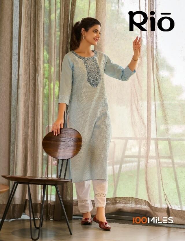 100Miles Rio Cotton Kurtis Wholesale Catalog, Buy 100Miles Cotton Kurtis Catalog Rio in Wholesale Price